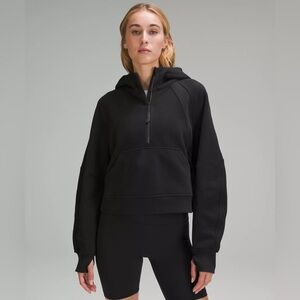 Scuba Oversized Half-Zip Hoodie. Black. Size‎ L/XL  EUC
